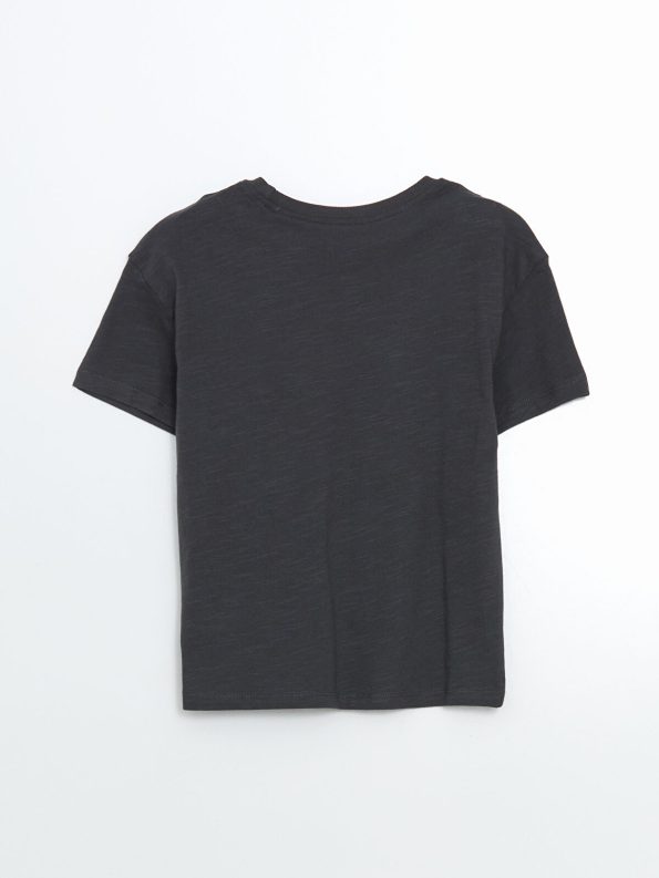 LCW Kids Charcoal Printed T-Shirt and Shorts Set