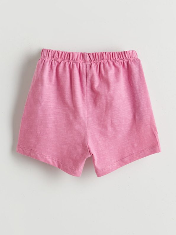 LCW Baby Pink Bicycle Neck Girl Baby Pajama Set