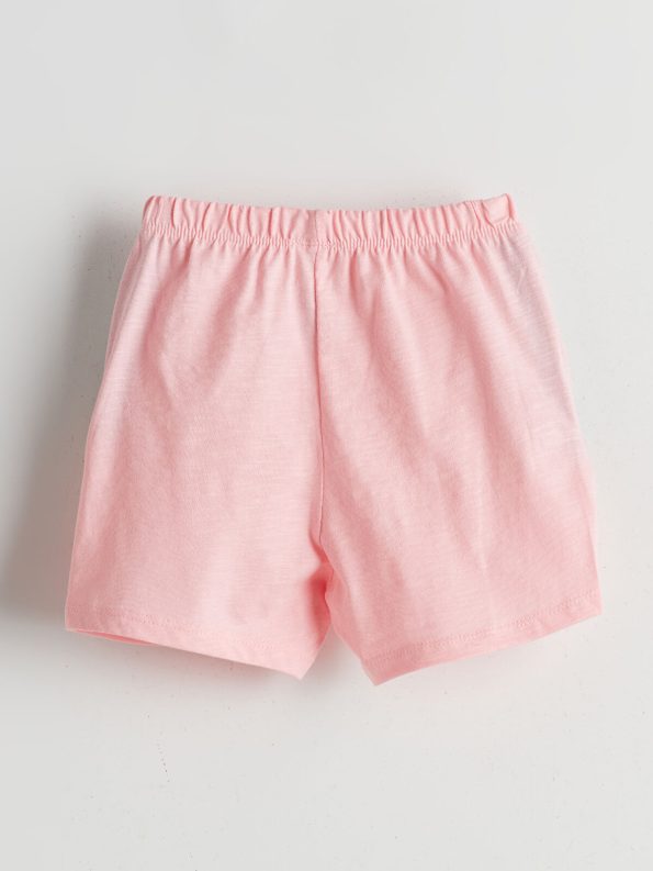 LCW Baby Pink Short Sleeve Pajama Set for Girls