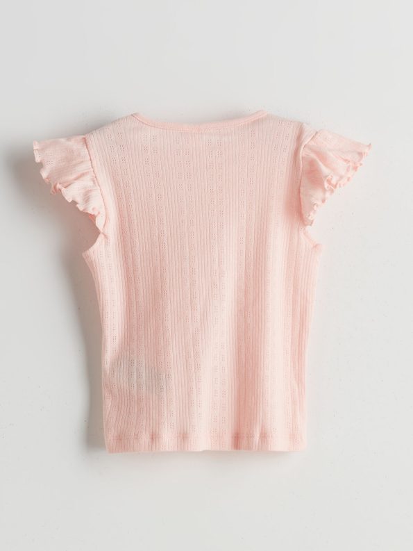 LCW Baby Pink Bicycle Neck Girl Baby Pajama Set