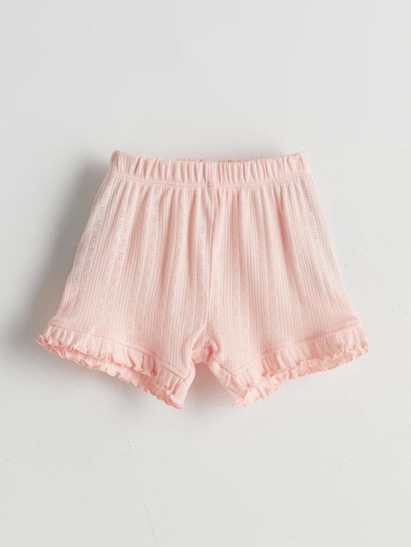 LCW Baby Pink Bicycle Neck Girl Baby Pajama Set