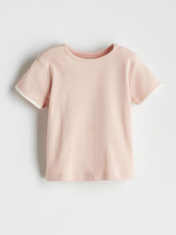 Printed Baby Girl T-Shirt and Striped Shorts Set