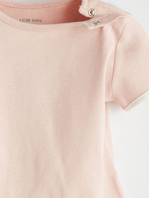 Printed Baby Girl T-Shirt and Striped Shorts Set