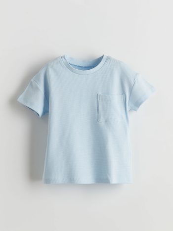 LCW Baby Blue Cotton Short Pajama Set for Boys