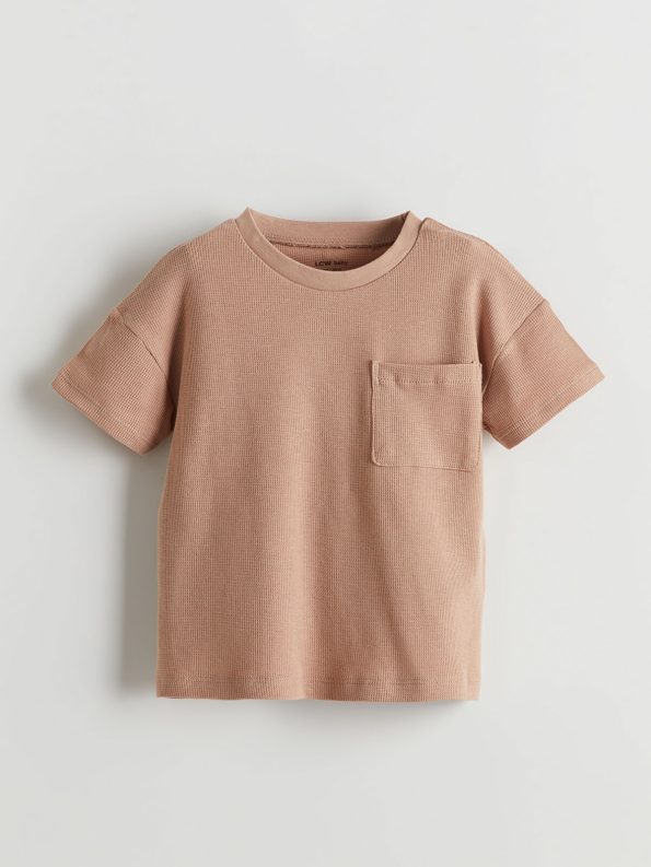 LCW Baby Brown Cotton Short Pajama Set for Boys