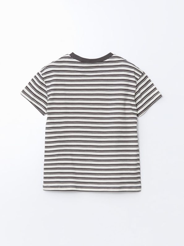 LCW Baby Dark Gray Striped Boys Pajama Set