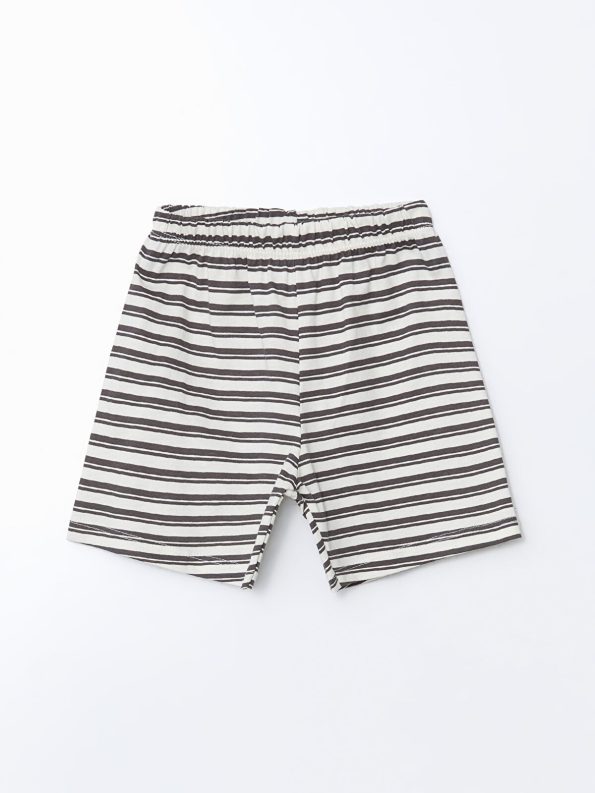 LCW Baby Dark Gray Striped Boys Pajama Set