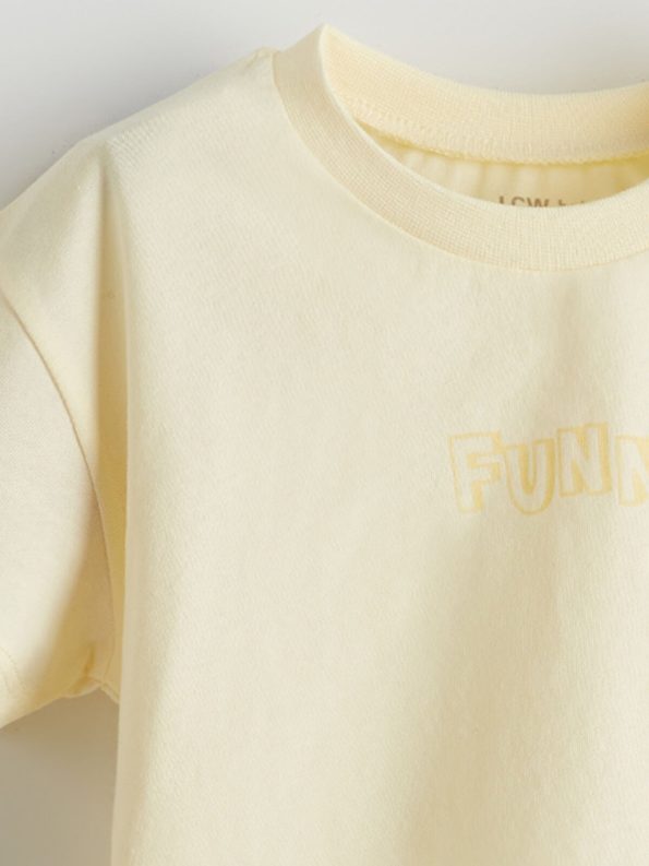 LCW Baby Yellow Basic Baby Boys T-Shirt and Shorts Set