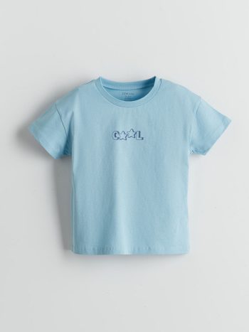 LCW Baby Blue Basic Boys' T-Shirt and Shorts Set