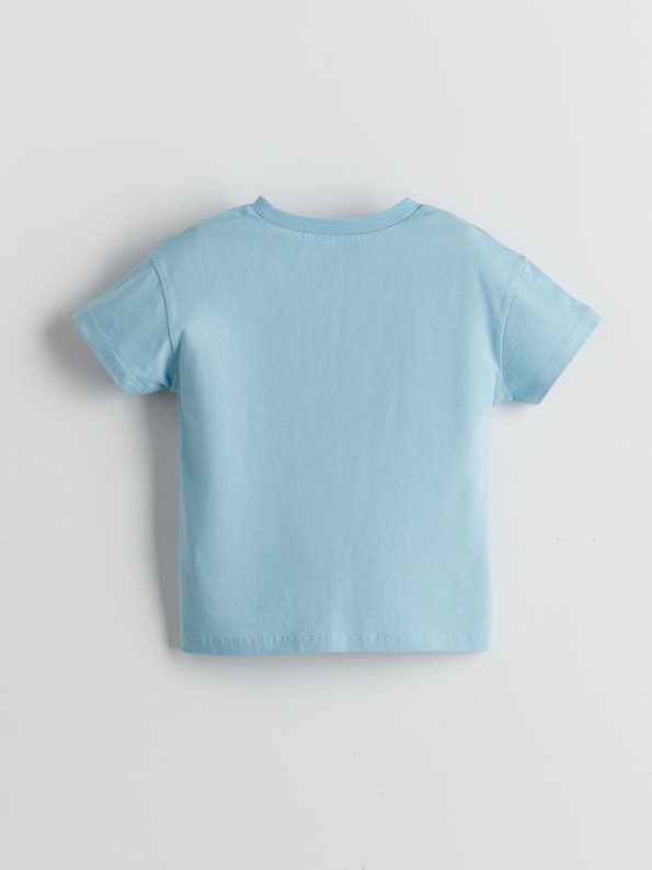 LCW Baby Blue Basic Boys' T-Shirt and Shorts Set