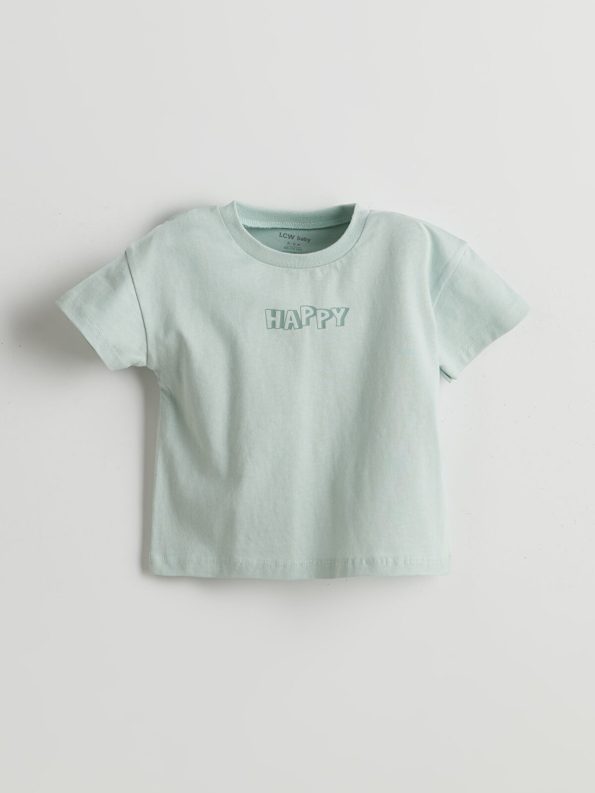 LCW Baby Blue Basic Boys' T-Shirt and Shorts Set
