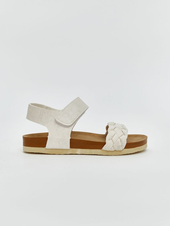 LCW STEPS Cream Velcro Girls' Sandals