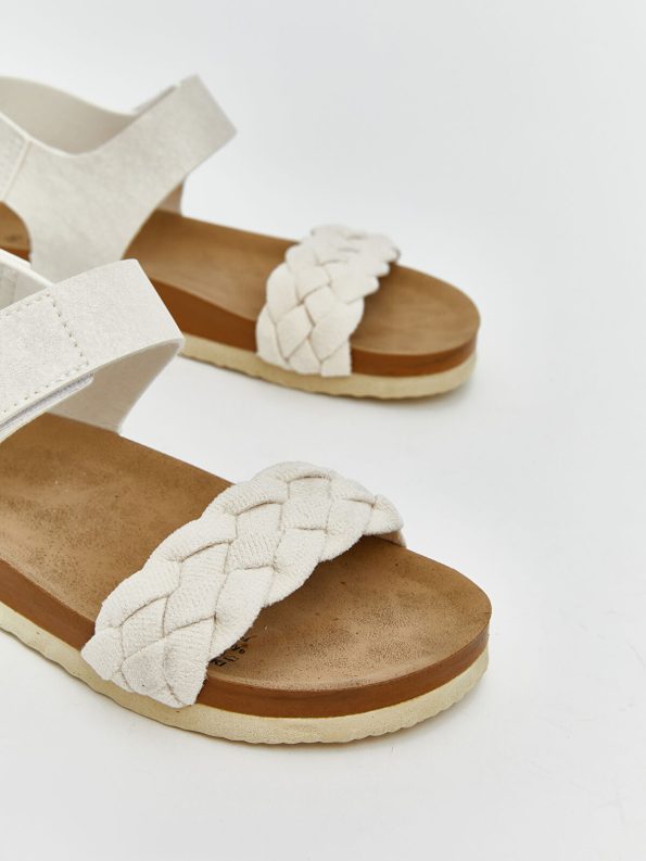 LCW STEPS Cream Velcro Girls' Sandals