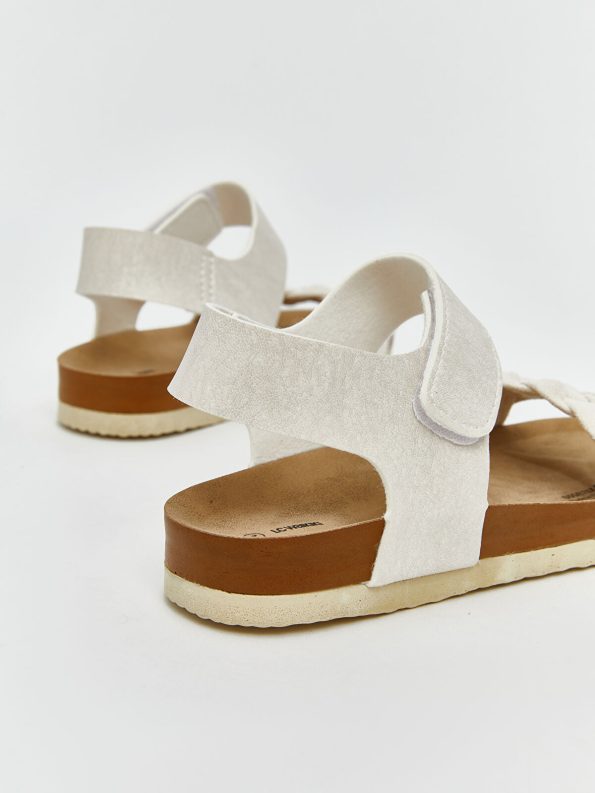 LCW STEPS Cream Velcro Girls' Sandals