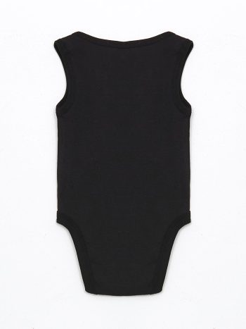 LCW ECO Black Printed Boys' Baby Bodysuit