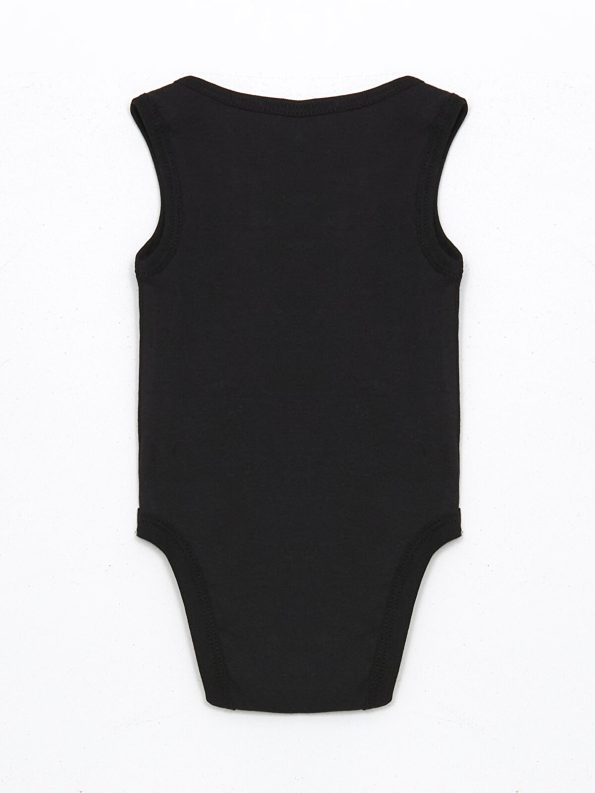 LCW ECO Black Printed Boys' Baby Bodysuit