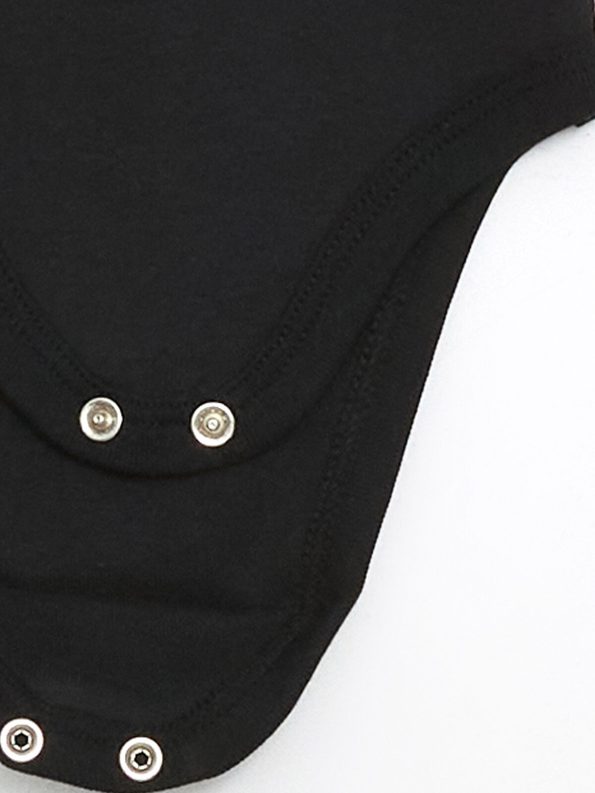 LCW ECO Black Printed Boys' Baby Bodysuit