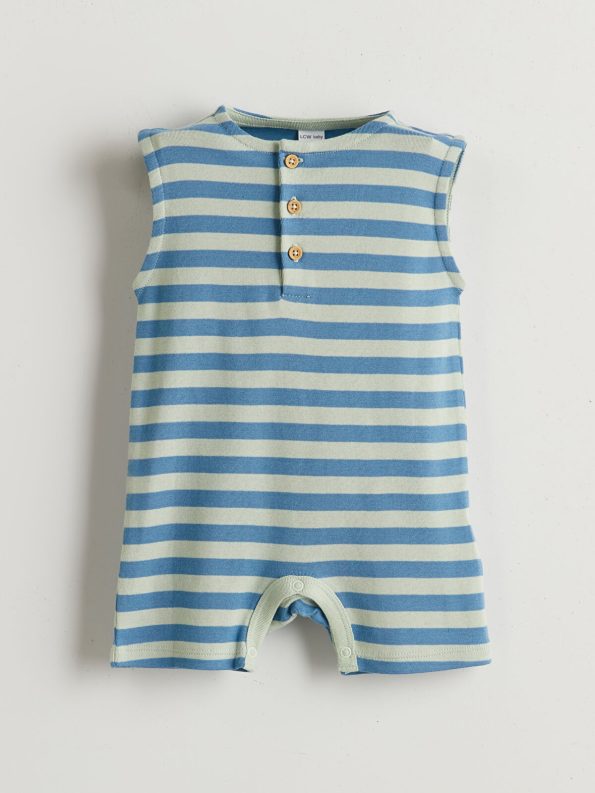 LCW Baby Turquoise Short Sleeve Bodysuit Set for Boys