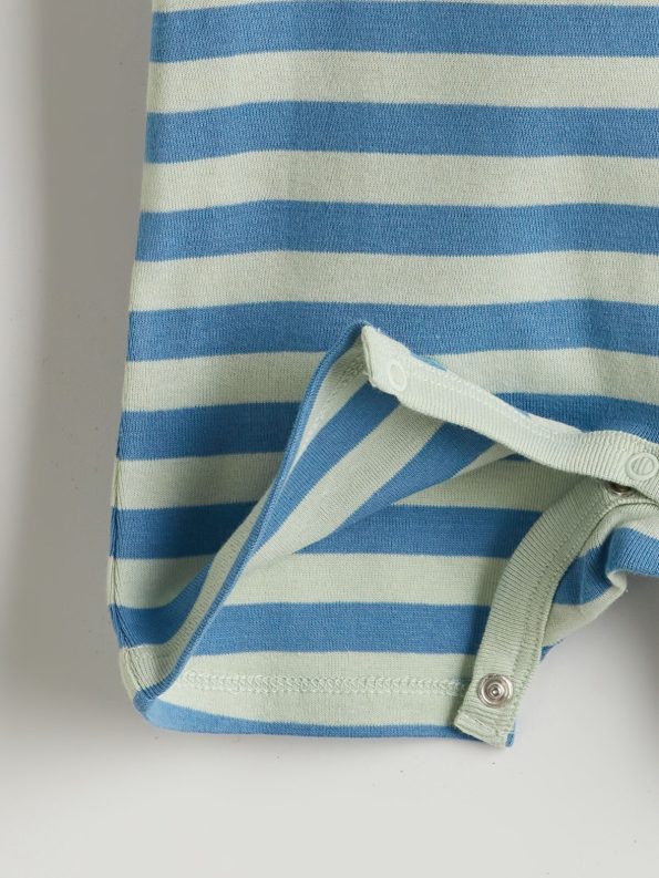 LCW Baby Turquoise Short Sleeve Bodysuit Set for Boys