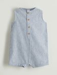 Boys' Bicycle Collar Muslin Romper