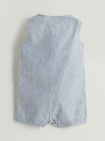 Boys' Bicycle Collar Muslin Romper