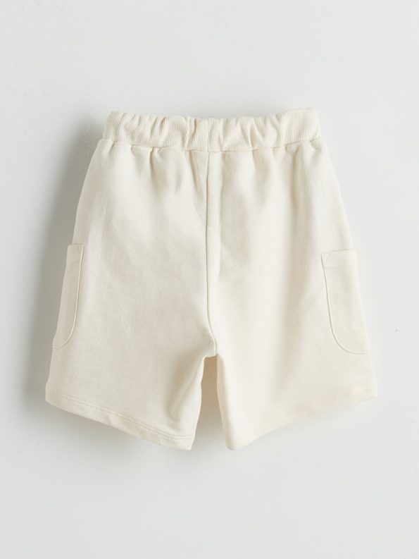 LCW Kids Beige Elastic Waist Boys' Shorts Set