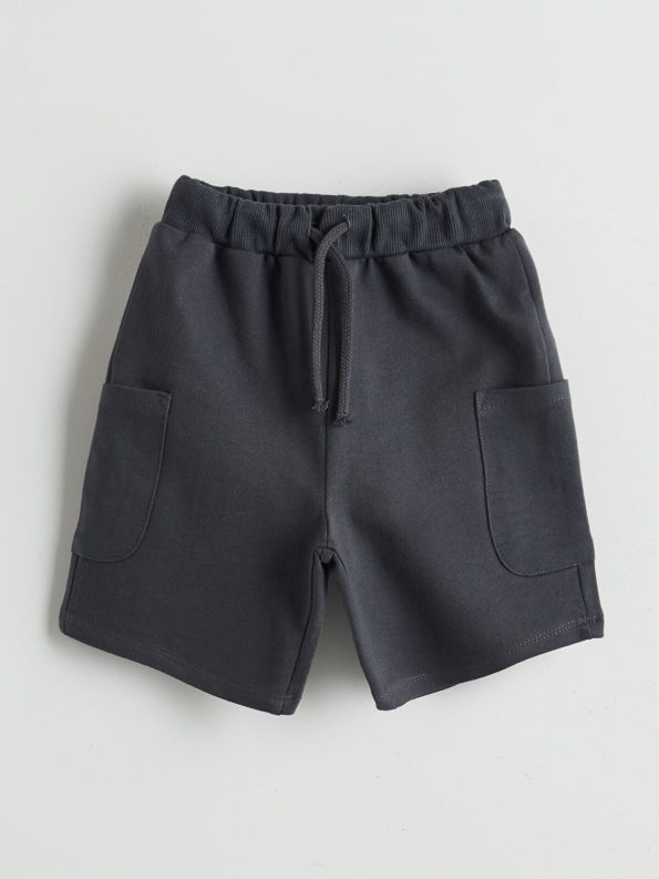 LCW Kids Beige Elastic Waist Boys' Shorts Set