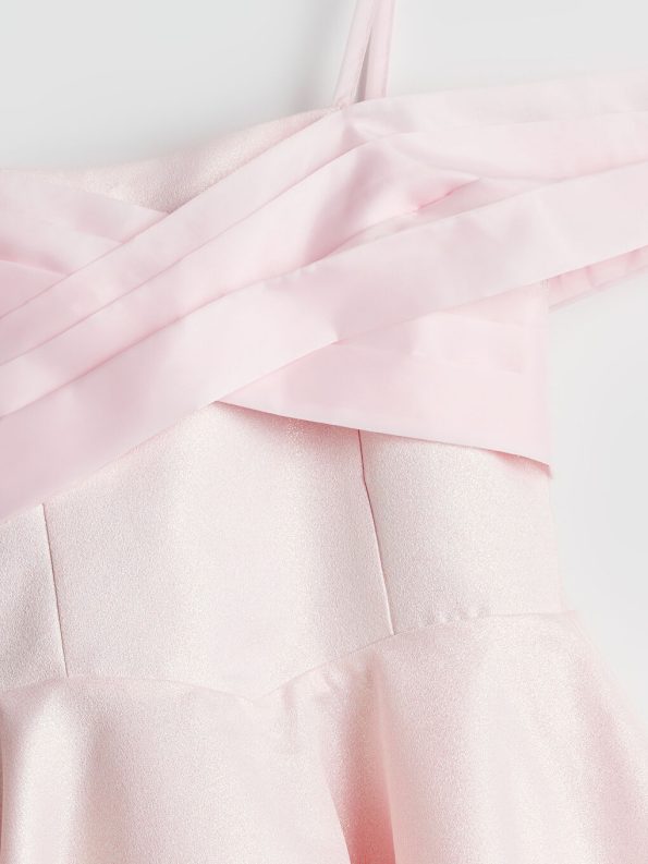Girls' Stone-Embellished Crew Neck Dress