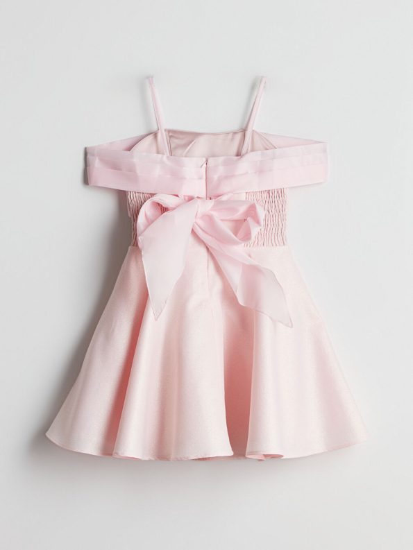 Girls' Stone-Embellished Crew Neck Dress