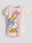 Bicycle Neck Printed Girls T-Shirt and Shorts Set