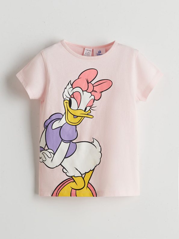 Bicycle Neck Printed Girls T-Shirt and Shorts Set