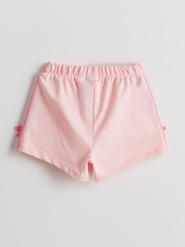 LCW Kids Pink Elastic Waist Barbie Print Girls' Shorts
