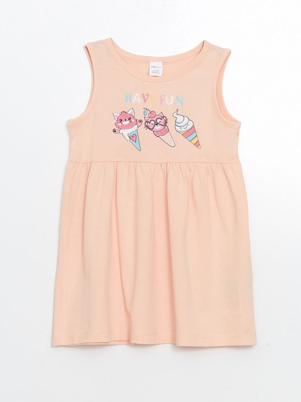 LCW ECO Pink Floral Print Girls Dress
