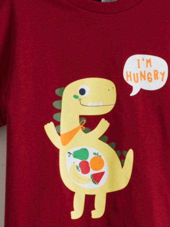 LCW ECO Burgundy Dinosaur Print Boys T-Shirt