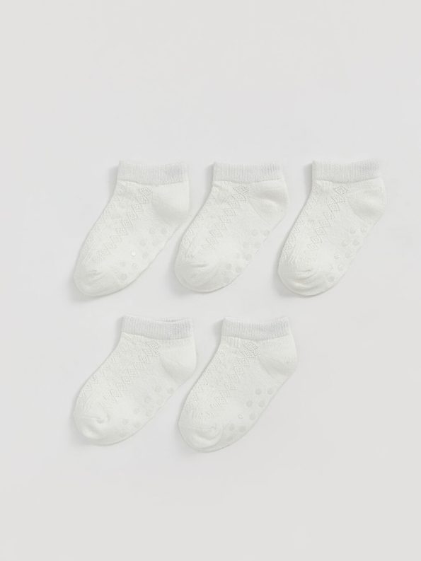 Basic Baby Girl Sock Booties Set