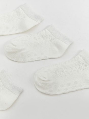 Basic Baby Girl Sock Booties Set