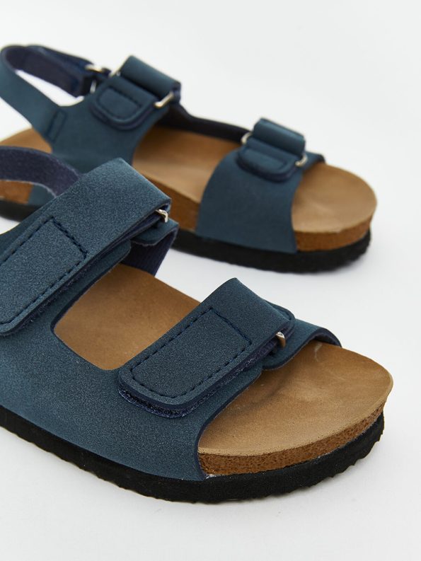 LCW STEPS Navy Suede-Look Boys Sandals