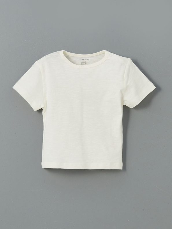 LCW Baby Beige Organic Cotton Baby Boy Overall and T-Shirt Set