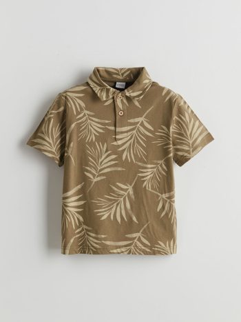 LCW Kids Haki Polo Collar Boys' T-Shirt and Shorts Set