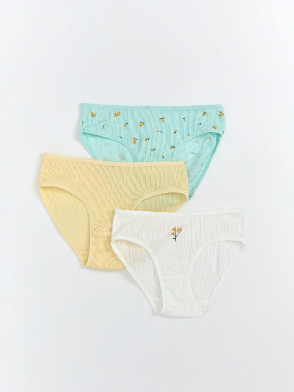 Girls' Elastic Waistband Underwear Set of 3