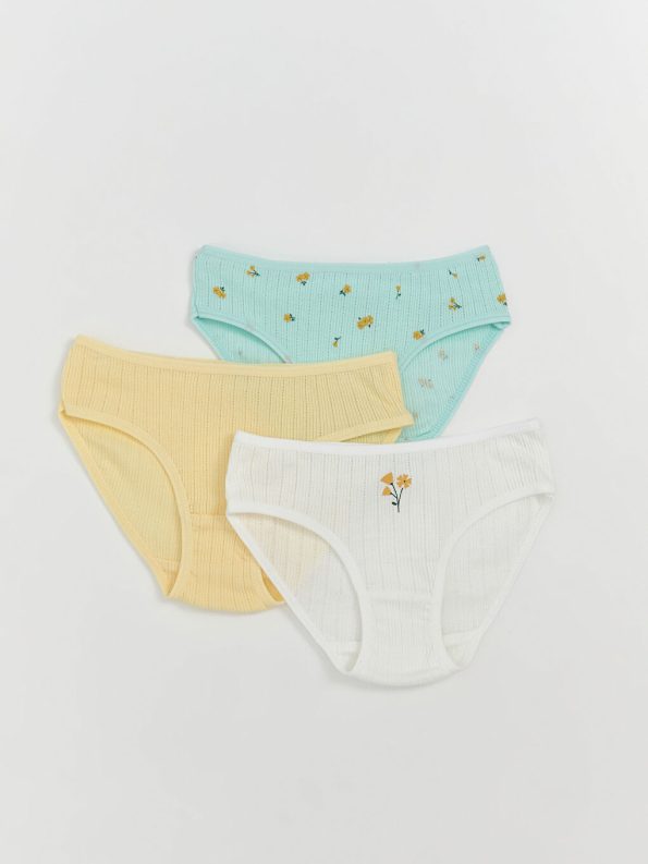 Girls' Elastic Waistband Underwear Set of 3
