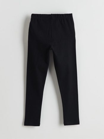 LCW ECO Black Elastic Waist Printed Girls Leggings