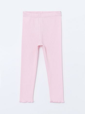 LCW ECO Pink Elastic Waist Basic Girl's Leggings