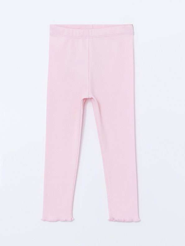 LCW ECO Pink Elastic Waist Basic Girl's Leggings