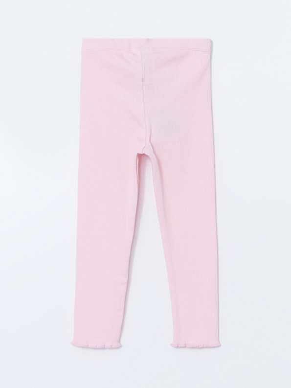 LCW ECO Pink Elastic Waist Basic Girl's Leggings