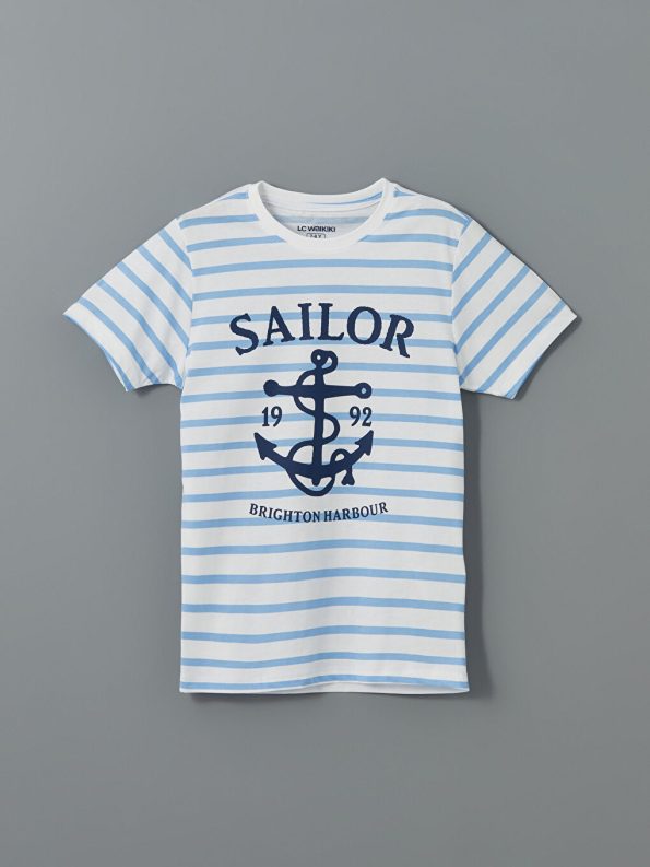 Boys' Crew Neck Beşiktaş Printed T-Shirt and Shorts