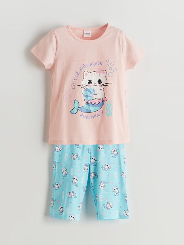 Girls' Lace Dress with Crew Neck