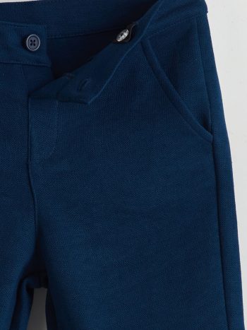 LCW Kids Navy Blue Elastic Waist Basic Boys' Shorts