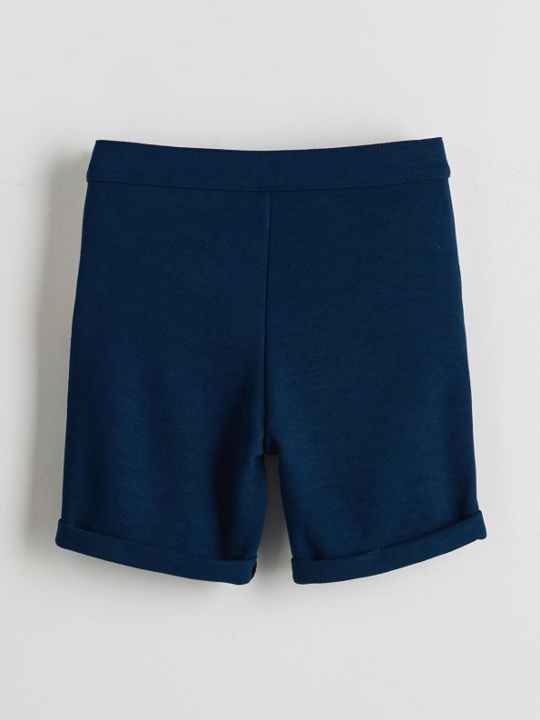 LCW Kids Navy Blue Elastic Waist Basic Boys' Shorts