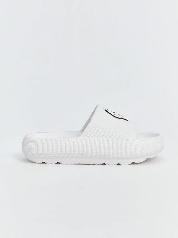LCW STEPS White Cat Printed Girls' Slippers